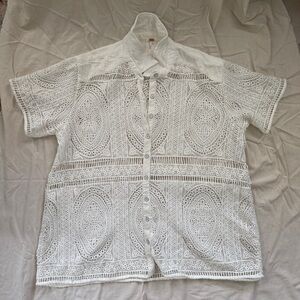 Free People “All Things Sweet” Eyelet Duster Tee - Worn Once, Like New!